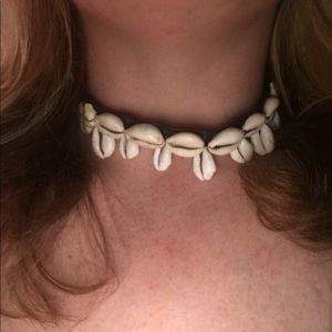 Jewelry - Shell necklace with leather strap Jewelry - Shell necklace with leather strap